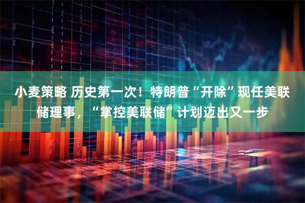 小麦策略 历史第一次！特朗普“开除”现任美联储理事，“掌控美联储”计划迈出又一步